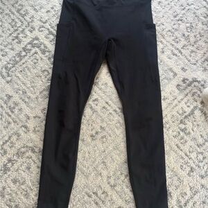 Black High-Waisted Leggings with Pockets